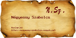 Négyessy Szabolcs névjegykártya